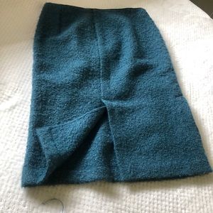 Size 12 boucle teal skirt